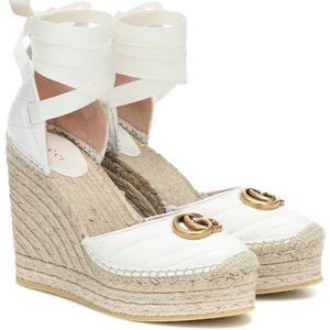 GUCCI double G espadrilles wedges | 37.5